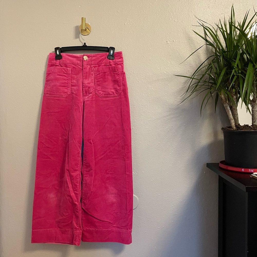 Maeve Pink Cropped Pants